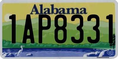 AL license plate 1AP8331