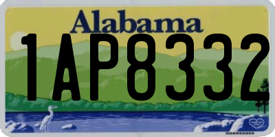 AL license plate 1AP8332