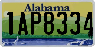 AL license plate 1AP8334