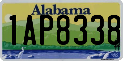 AL license plate 1AP8338