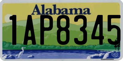 AL license plate 1AP8345