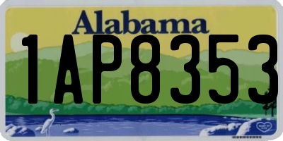 AL license plate 1AP8353