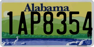 AL license plate 1AP8354