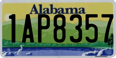 AL license plate 1AP8357