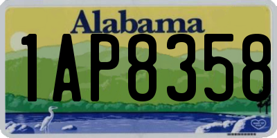 AL license plate 1AP8358