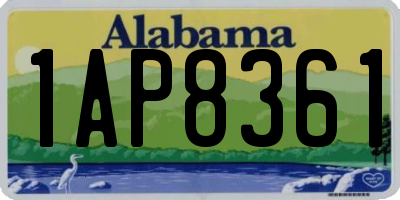 AL license plate 1AP8361