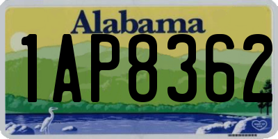 AL license plate 1AP8362
