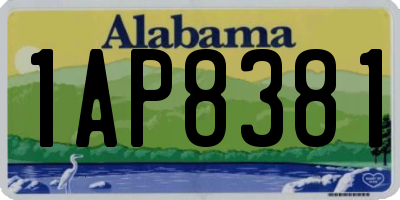 AL license plate 1AP8381
