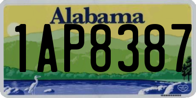 AL license plate 1AP8387