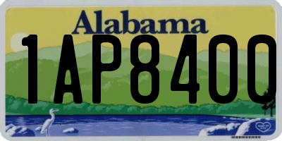 AL license plate 1AP8400