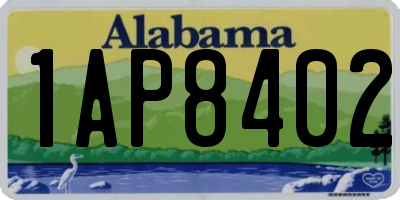AL license plate 1AP8402