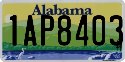 AL license plate 1AP8403