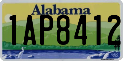 AL license plate 1AP8412
