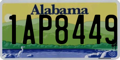 AL license plate 1AP8449