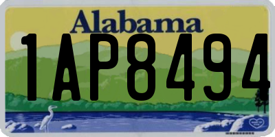 AL license plate 1AP8494