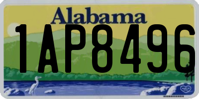 AL license plate 1AP8496
