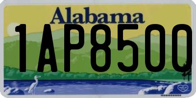 AL license plate 1AP8500