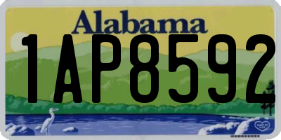 AL license plate 1AP8592