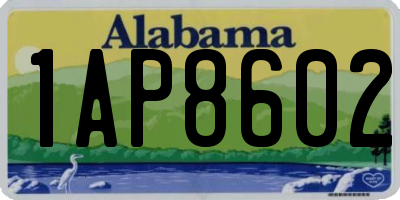 AL license plate 1AP8602