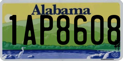 AL license plate 1AP8608