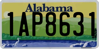 AL license plate 1AP8631