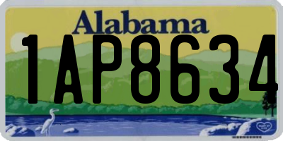 AL license plate 1AP8634