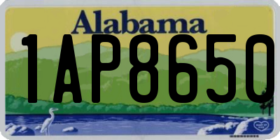 AL license plate 1AP8650