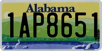 AL license plate 1AP8651