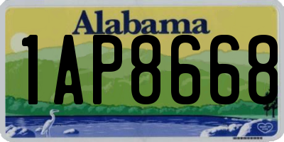 AL license plate 1AP8668