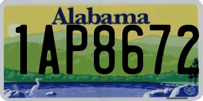 AL license plate 1AP8672