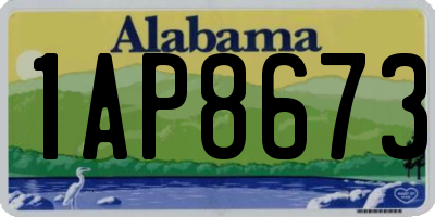 AL license plate 1AP8673