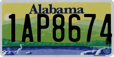 AL license plate 1AP8674