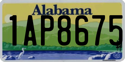 AL license plate 1AP8675