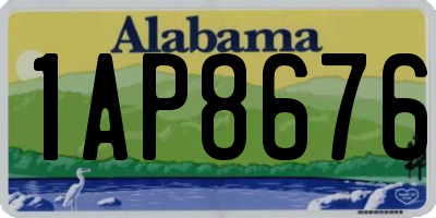 AL license plate 1AP8676