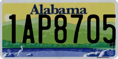 AL license plate 1AP8705