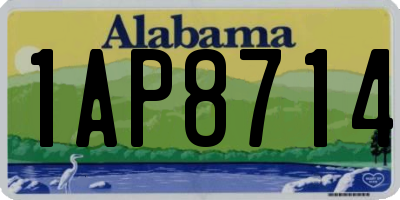 AL license plate 1AP8714