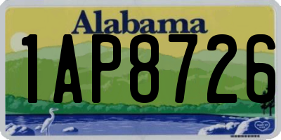 AL license plate 1AP8726