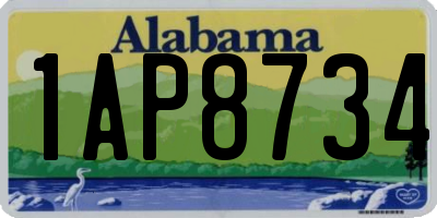 AL license plate 1AP8734