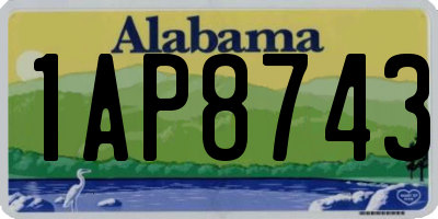 AL license plate 1AP8743
