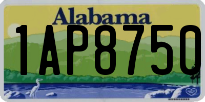 AL license plate 1AP8750