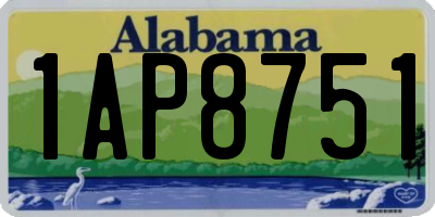 AL license plate 1AP8751