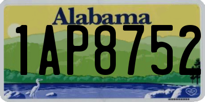 AL license plate 1AP8752