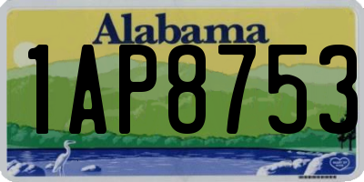 AL license plate 1AP8753