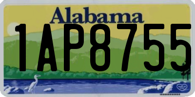 AL license plate 1AP8755