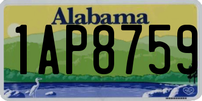AL license plate 1AP8759