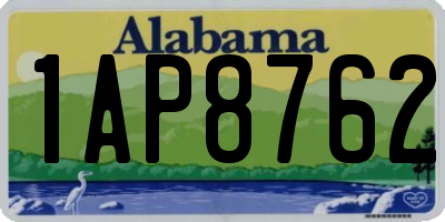AL license plate 1AP8762