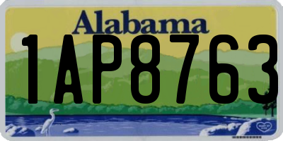 AL license plate 1AP8763