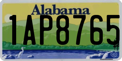 AL license plate 1AP8765