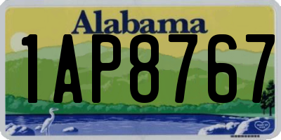 AL license plate 1AP8767