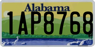 AL license plate 1AP8768